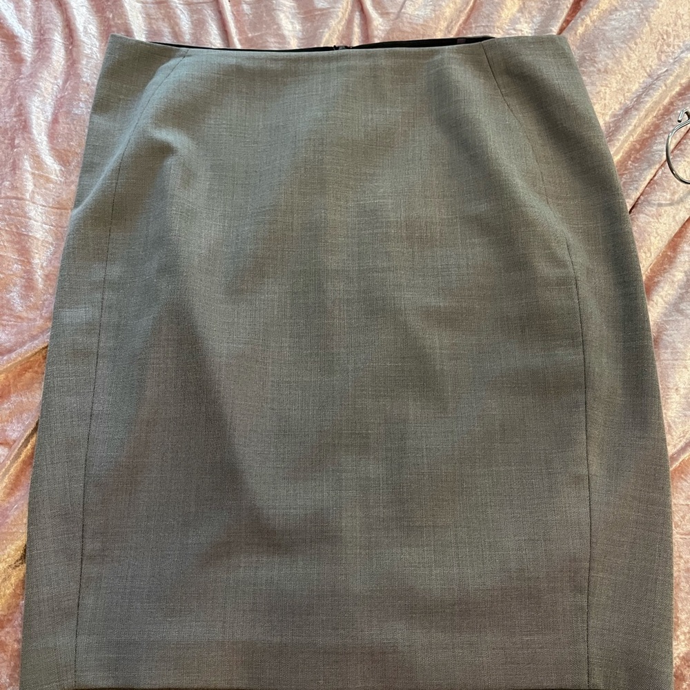 T Tahari Gray Pencil Skirt Knee-length Work